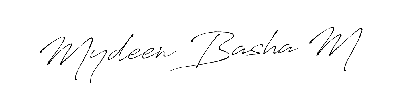 How to make Mydeen Basha M signature? Antro_Vectra is a professional autograph style. Create handwritten signature for Mydeen Basha M name. Mydeen Basha M signature style 6 images and pictures png