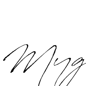 Design your own signature with our free online signature maker. With this signature software, you can create a handwritten (Antro_Vectra) signature for name Myg. Myg signature style 6 images and pictures png