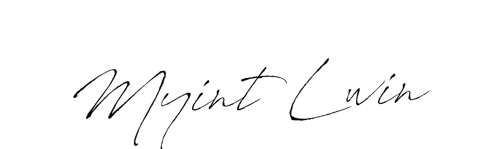 How to make Myint Lwin signature? Antro_Vectra is a professional autograph style. Create handwritten signature for Myint Lwin name. Myint Lwin signature style 6 images and pictures png