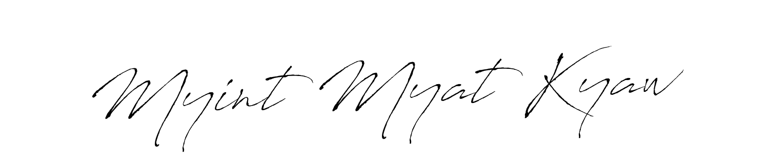 How to make Myint Myat Kyaw signature? Antro_Vectra is a professional autograph style. Create handwritten signature for Myint Myat Kyaw name. Myint Myat Kyaw signature style 6 images and pictures png