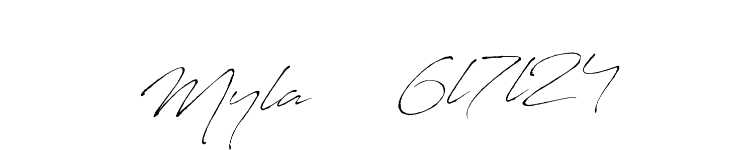 The best way (Antro_Vectra) to make a short signature is to pick only two or three words in your name. The name Myla     6l7l24 include a total of six letters. For converting this name. Myla     6l7l24 signature style 6 images and pictures png