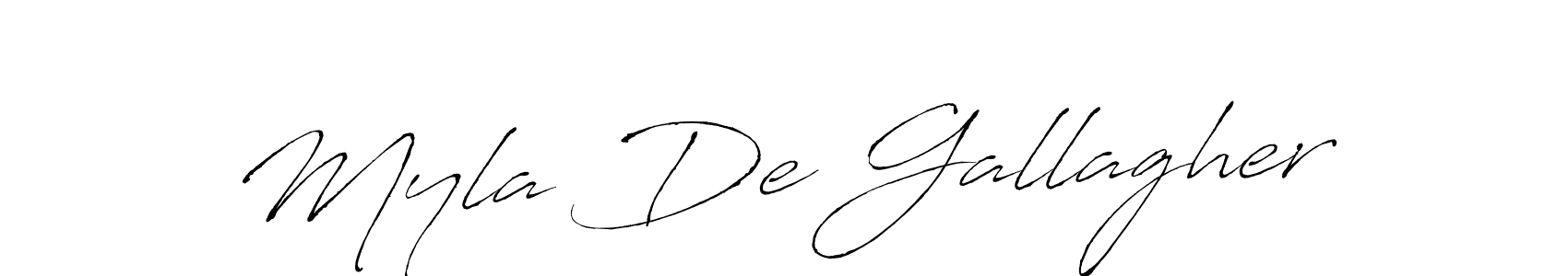 Also You can easily find your signature by using the search form. We will create Myla De Gallagher name handwritten signature images for you free of cost using Antro_Vectra sign style. Myla De Gallagher signature style 6 images and pictures png