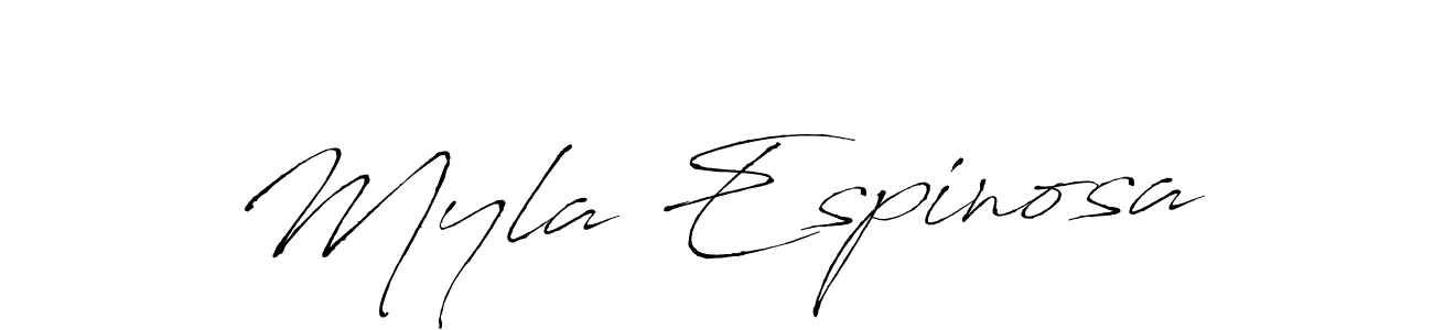 How to make Myla Espinosa signature? Antro_Vectra is a professional autograph style. Create handwritten signature for Myla Espinosa name. Myla Espinosa signature style 6 images and pictures png