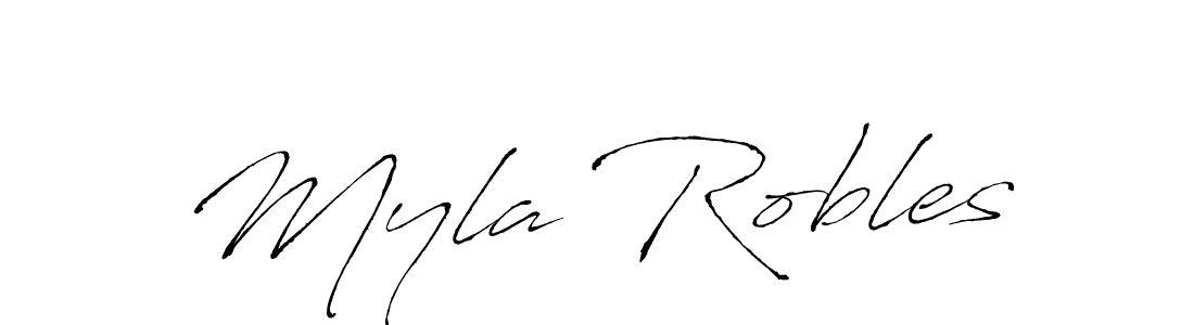 Myla Robles stylish signature style. Best Handwritten Sign (Antro_Vectra) for my name. Handwritten Signature Collection Ideas for my name Myla Robles. Myla Robles signature style 6 images and pictures png