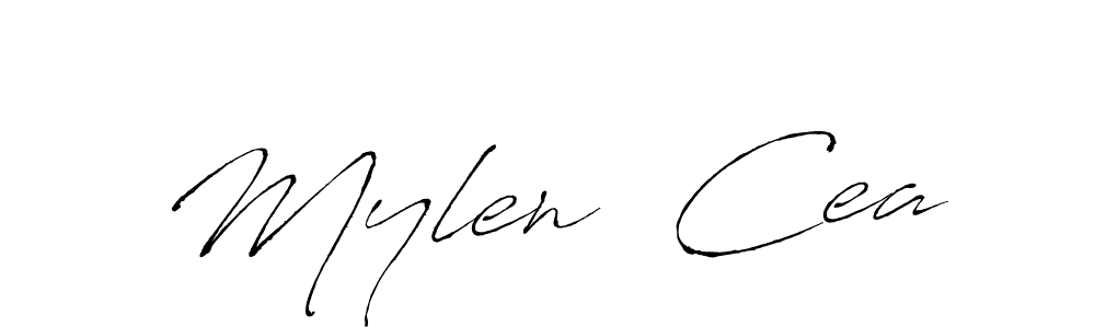 Once you've used our free online signature maker to create your best signature Antro_Vectra style, it's time to enjoy all of the benefits that Mylen  Cea name signing documents. Mylen  Cea signature style 6 images and pictures png