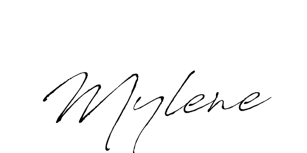 Use a signature maker to create a handwritten signature online. With this signature software, you can design (Antro_Vectra) your own signature for name Mylene. Mylene signature style 6 images and pictures png