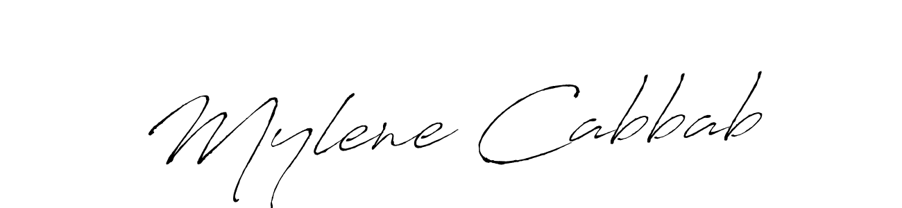 Use a signature maker to create a handwritten signature online. With this signature software, you can design (Antro_Vectra) your own signature for name Mylene Cabbab. Mylene Cabbab signature style 6 images and pictures png