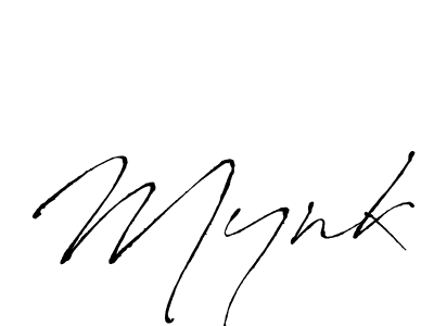 Make a beautiful signature design for name Mynk. With this signature (Antro_Vectra) style, you can create a handwritten signature for free. Mynk signature style 6 images and pictures png