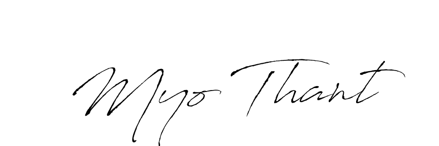 Myo Thant stylish signature style. Best Handwritten Sign (Antro_Vectra) for my name. Handwritten Signature Collection Ideas for my name Myo Thant. Myo Thant signature style 6 images and pictures png