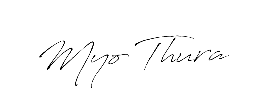 Design your own signature with our free online signature maker. With this signature software, you can create a handwritten (Antro_Vectra) signature for name Myo Thura. Myo Thura signature style 6 images and pictures png