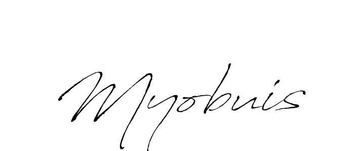 Design your own signature with our free online signature maker. With this signature software, you can create a handwritten (Antro_Vectra) signature for name Myobuis. Myobuis signature style 6 images and pictures png