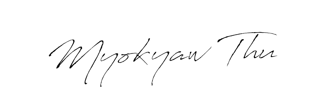 You should practise on your own different ways (Antro_Vectra) to write your name (Myokyaw Thu) in signature. don't let someone else do it for you. Myokyaw Thu signature style 6 images and pictures png