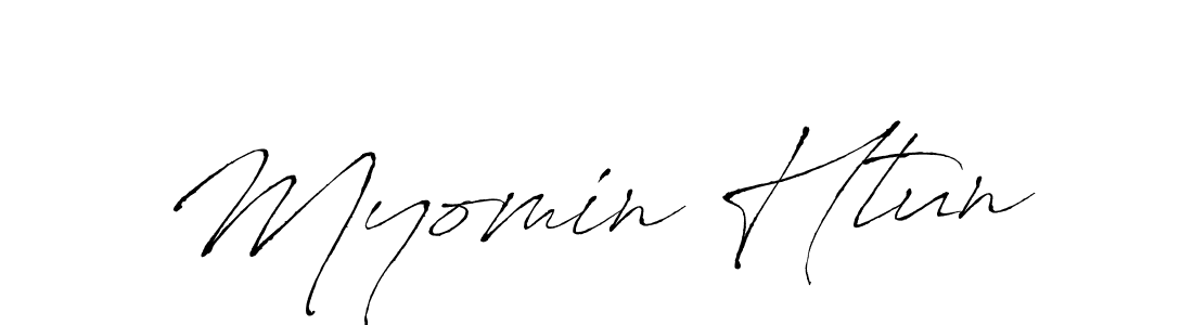 How to make Myomin Htun name signature. Use Antro_Vectra style for creating short signs online. This is the latest handwritten sign. Myomin Htun signature style 6 images and pictures png