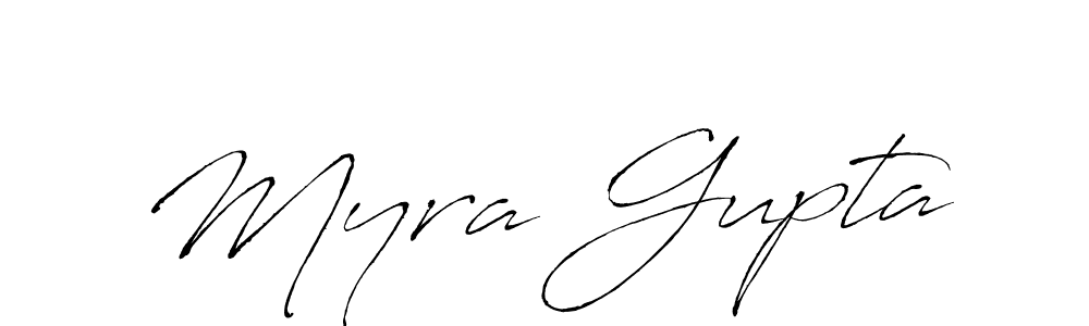 Make a beautiful signature design for name Myra Gupta. With this signature (Antro_Vectra) style, you can create a handwritten signature for free. Myra Gupta signature style 6 images and pictures png