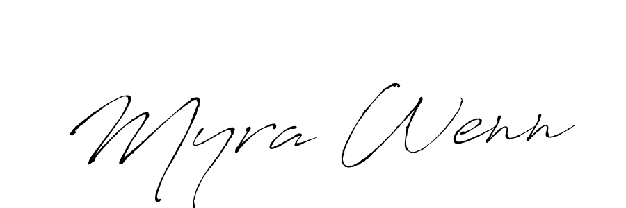 How to make Myra Wenn name signature. Use Antro_Vectra style for creating short signs online. This is the latest handwritten sign. Myra Wenn signature style 6 images and pictures png