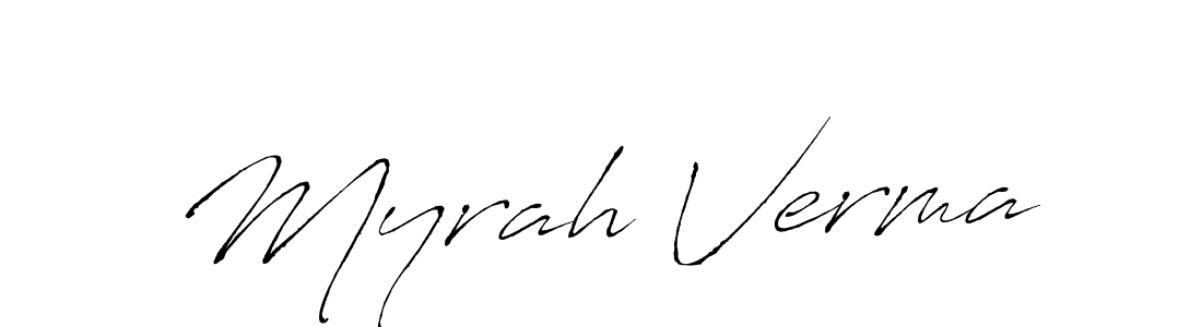 This is the best signature style for the Myrah Verma name. Also you like these signature font (Antro_Vectra). Mix name signature. Myrah Verma signature style 6 images and pictures png