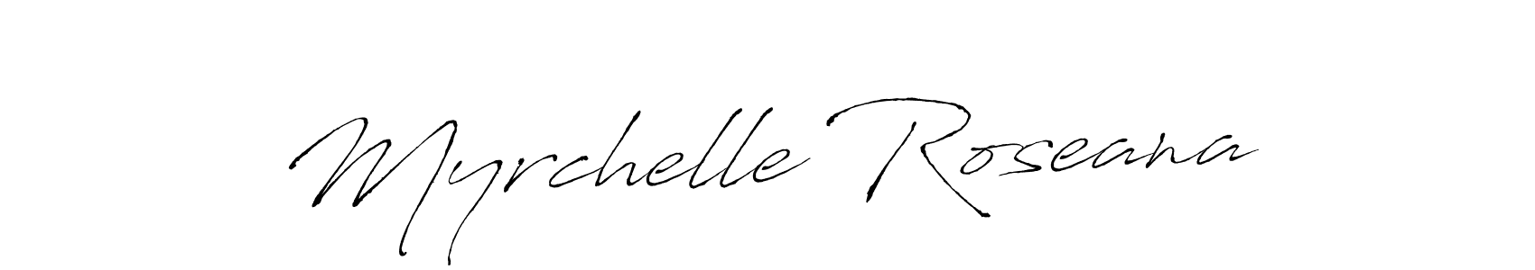 Also we have Myrchelle Roseana name is the best signature style. Create professional handwritten signature collection using Antro_Vectra autograph style. Myrchelle Roseana signature style 6 images and pictures png