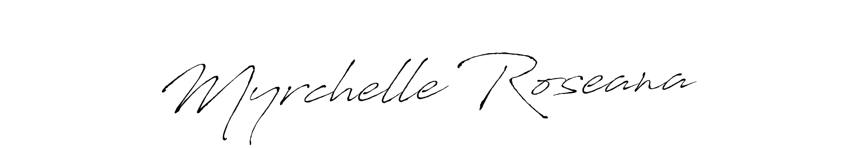 Also we have Myrchelle Roseana name is the best signature style. Create professional handwritten signature collection using Antro_Vectra autograph style. Myrchelle Roseana signature style 6 images and pictures png