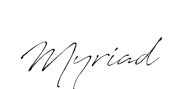 Make a beautiful signature design for name Myriad. With this signature (Antro_Vectra) style, you can create a handwritten signature for free. Myriad signature style 6 images and pictures png