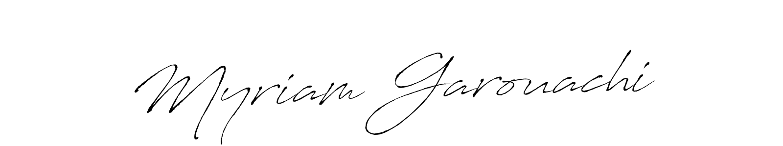 How to make Myriam Garouachi name signature. Use Antro_Vectra style for creating short signs online. This is the latest handwritten sign. Myriam Garouachi signature style 6 images and pictures png