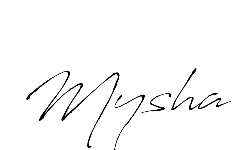 Use a signature maker to create a handwritten signature online. With this signature software, you can design (Antro_Vectra) your own signature for name Mysha. Mysha signature style 6 images and pictures png