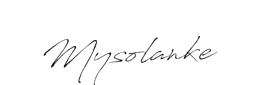 Use a signature maker to create a handwritten signature online. With this signature software, you can design (Antro_Vectra) your own signature for name Mysolanke. Mysolanke signature style 6 images and pictures png