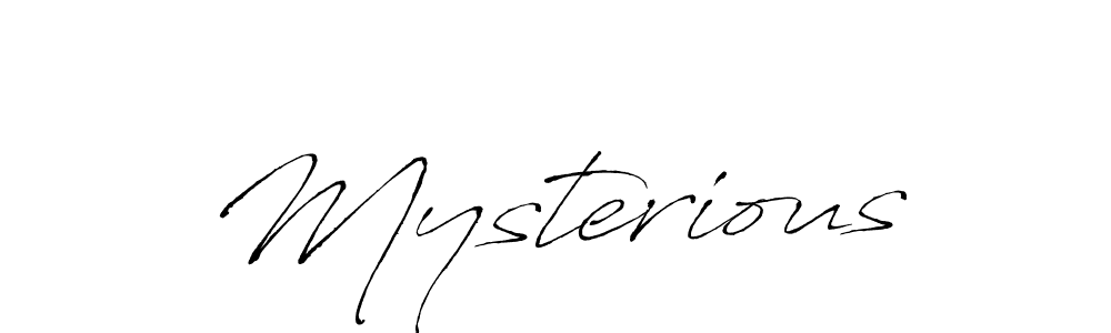 Design your own signature with our free online signature maker. With this signature software, you can create a handwritten (Antro_Vectra) signature for name Mysterious. Mysterious signature style 6 images and pictures png