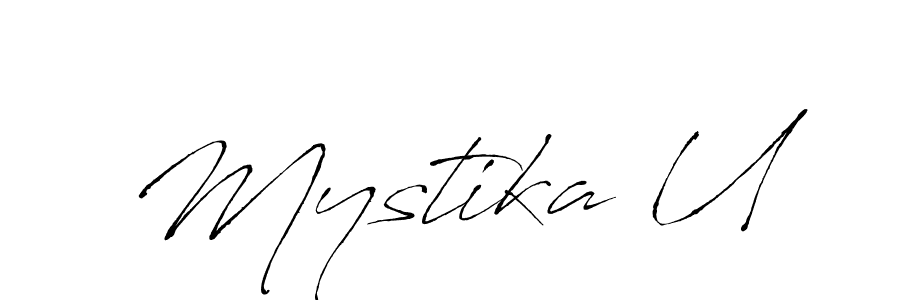 if you are searching for the best signature style for your name Mystika U. so please give up your signature search. here we have designed multiple signature styles  using Antro_Vectra. Mystika U signature style 6 images and pictures png