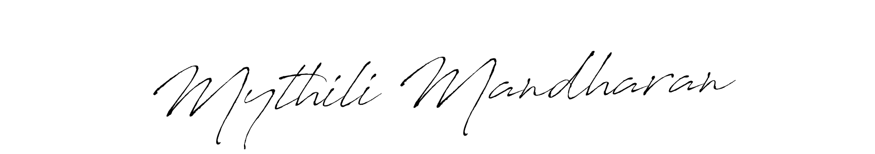 How to make Mythili Mandharan name signature. Use Antro_Vectra style for creating short signs online. This is the latest handwritten sign. Mythili Mandharan signature style 6 images and pictures png