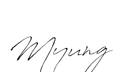 Myung stylish signature style. Best Handwritten Sign (Antro_Vectra) for my name. Handwritten Signature Collection Ideas for my name Myung. Myung signature style 6 images and pictures png