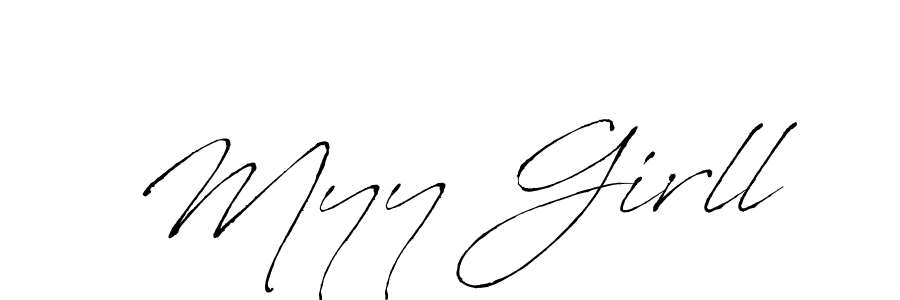 Use a signature maker to create a handwritten signature online. With this signature software, you can design (Antro_Vectra) your own signature for name Myy Girll. Myy Girll signature style 6 images and pictures png