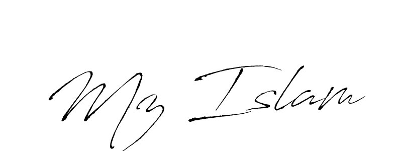 Also we have Mz Islam name is the best signature style. Create professional handwritten signature collection using Antro_Vectra autograph style. Mz Islam signature style 6 images and pictures png