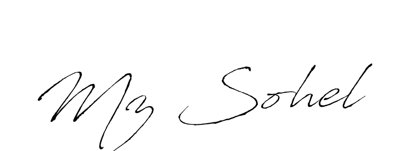 Also we have Mz Sohel name is the best signature style. Create professional handwritten signature collection using Antro_Vectra autograph style. Mz Sohel signature style 6 images and pictures png