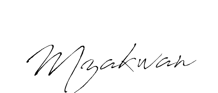 Mzakwan stylish signature style. Best Handwritten Sign (Antro_Vectra) for my name. Handwritten Signature Collection Ideas for my name Mzakwan. Mzakwan signature style 6 images and pictures png