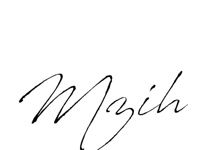 How to make Mzih signature? Antro_Vectra is a professional autograph style. Create handwritten signature for Mzih name. Mzih signature style 6 images and pictures png