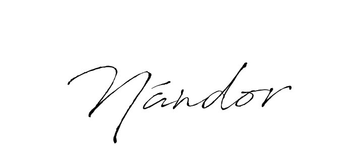 How to make Nándor name signature. Use Antro_Vectra style for creating short signs online. This is the latest handwritten sign. Nándor signature style 6 images and pictures png