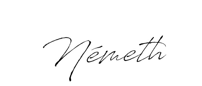 if you are searching for the best signature style for your name Németh. so please give up your signature search. here we have designed multiple signature styles  using Antro_Vectra. Németh signature style 6 images and pictures png