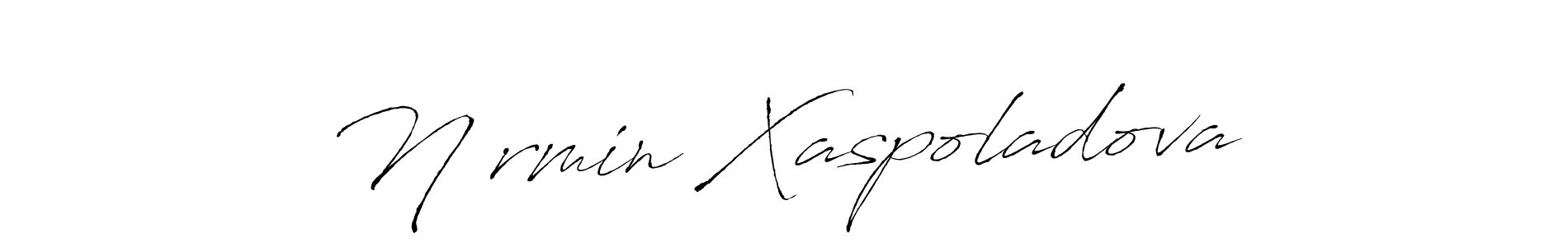 Nərmin Xaspoladova stylish signature style. Best Handwritten Sign (Antro_Vectra) for my name. Handwritten Signature Collection Ideas for my name Nərmin Xaspoladova. Nərmin Xaspoladova signature style 6 images and pictures png