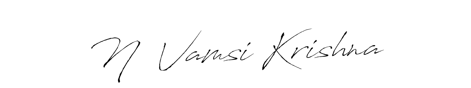 N  Vamsi Krishna stylish signature style. Best Handwritten Sign (Antro_Vectra) for my name. Handwritten Signature Collection Ideas for my name N  Vamsi Krishna. N  Vamsi Krishna signature style 6 images and pictures png