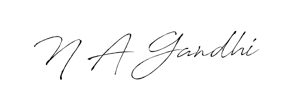 Use a signature maker to create a handwritten signature online. With this signature software, you can design (Antro_Vectra) your own signature for name N A Gandhi. N A Gandhi signature style 6 images and pictures png