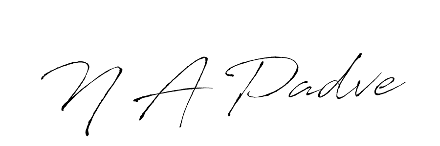 N A Padve stylish signature style. Best Handwritten Sign (Antro_Vectra) for my name. Handwritten Signature Collection Ideas for my name N A Padve. N A Padve signature style 6 images and pictures png