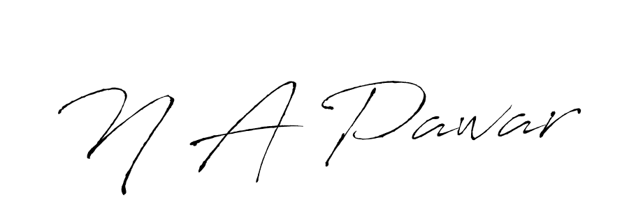 Create a beautiful signature design for name N A Pawar. With this signature (Antro_Vectra) fonts, you can make a handwritten signature for free. N A Pawar signature style 6 images and pictures png