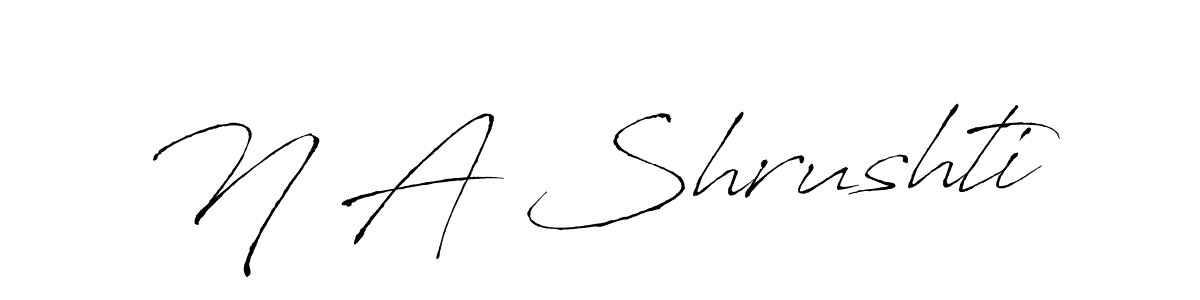 Make a beautiful signature design for name N A Shrushti. With this signature (Antro_Vectra) style, you can create a handwritten signature for free. N A Shrushti signature style 6 images and pictures png