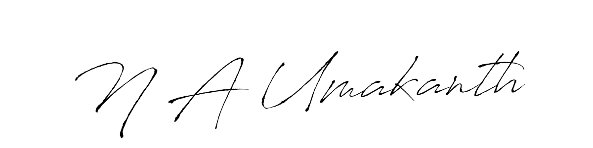 Create a beautiful signature design for name N A Umakanth. With this signature (Antro_Vectra) fonts, you can make a handwritten signature for free. N A Umakanth signature style 6 images and pictures png