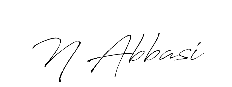 How to make N Abbasi name signature. Use Antro_Vectra style for creating short signs online. This is the latest handwritten sign. N Abbasi signature style 6 images and pictures png