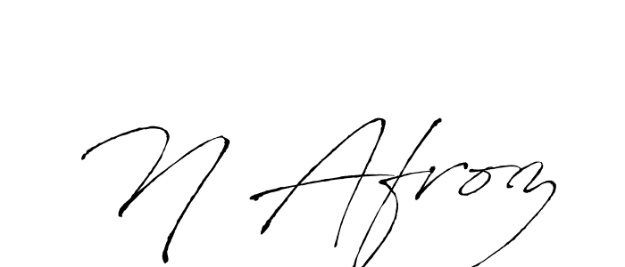Antro_Vectra is a professional signature style that is perfect for those who want to add a touch of class to their signature. It is also a great choice for those who want to make their signature more unique. Get N Afroz name to fancy signature for free. N Afroz signature style 6 images and pictures png