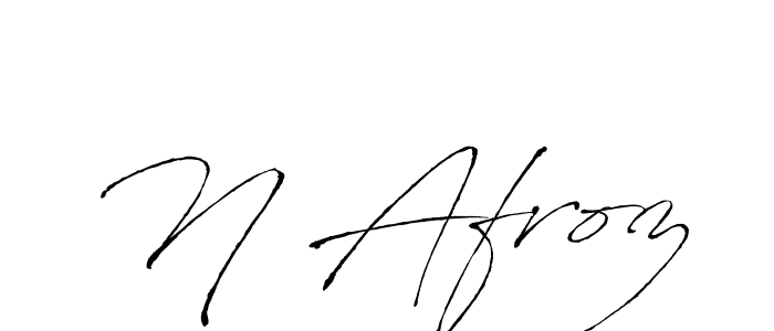 N Afroz stylish signature style. Best Handwritten Sign (Antro_Vectra) for my name. Handwritten Signature Collection Ideas for my name N Afroz. N Afroz signature style 6 images and pictures png