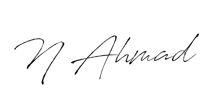 Design your own signature with our free online signature maker. With this signature software, you can create a handwritten (Antro_Vectra) signature for name N Ahmad. N Ahmad signature style 6 images and pictures png