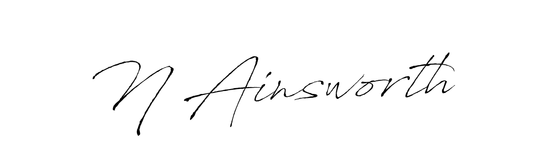 if you are searching for the best signature style for your name N Ainsworth. so please give up your signature search. here we have designed multiple signature styles  using Antro_Vectra. N Ainsworth signature style 6 images and pictures png