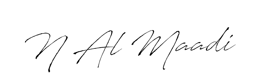 Use a signature maker to create a handwritten signature online. With this signature software, you can design (Antro_Vectra) your own signature for name N Al Maadi. N Al Maadi signature style 6 images and pictures png